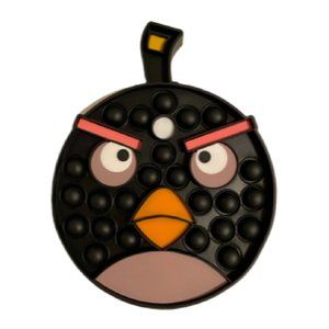Large Fidget Toy Pop Its Black Angry Bird